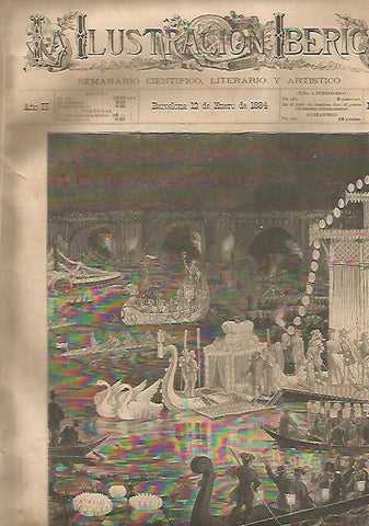 LAMINA 13210: Portada de La Ilustracion Iberica de 12 de enero de 1884