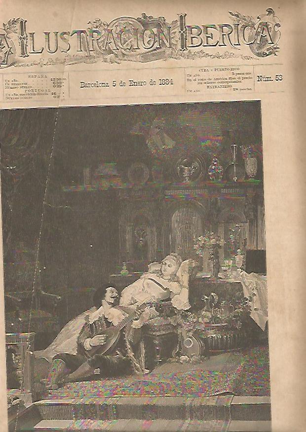 LAMINA 13202: Portada de La Ilustracion Iberica de 5 de enero de 1884