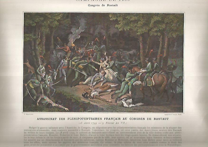 LAMINA 13195: Assassinat des plenipotentiaires français au Congres de Rastadt