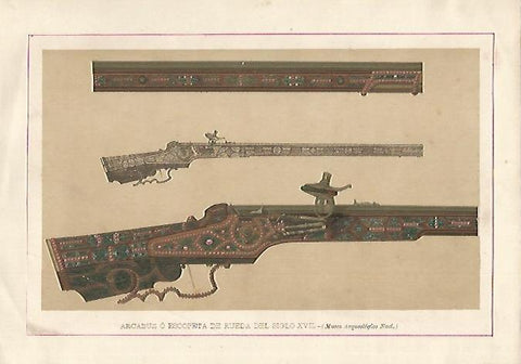 LAMINA 13151: Arcabuz del siglo XVII