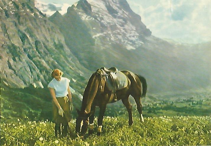 LAMINA 13098: Mujer con caballo