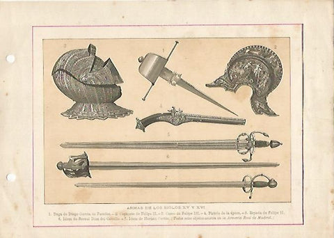 LAMINA 13149: Armas de los siglos XV y XVI