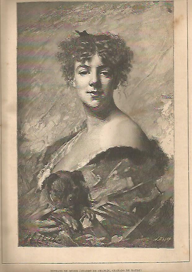 LAMINA 13326: Retrato de mujer, por Chaplin