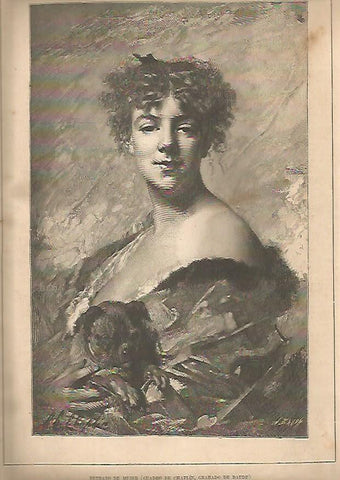 LAMINA 13326: Retrato de mujer, por Chaplin