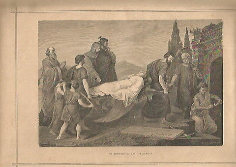 LAMINA 13314: Un entierro en las catacumbas