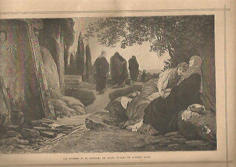 LAMINA 13313: Las mujeres en el sepulcro de Cristo, por A. Baur