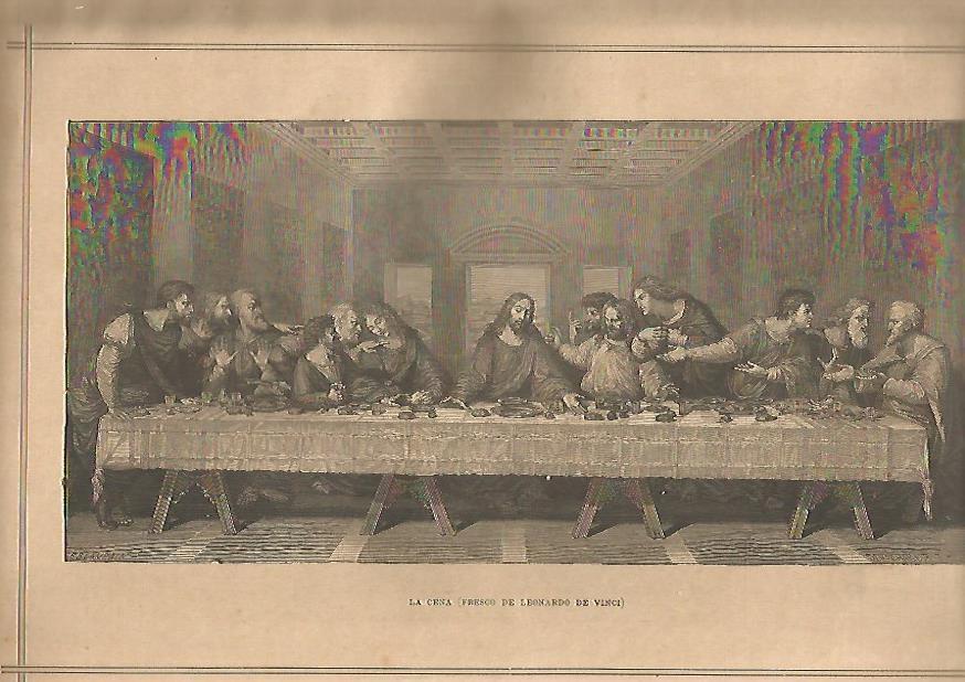 LAMINA 13312: La cena, por Leonardo da Vinci