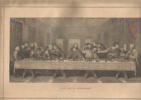 LAMINA 13312: La cena, por Leonardo da Vinci