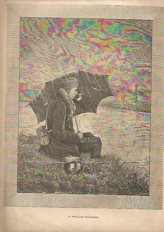 LAMINA 13231: Un  pescador entusiasta