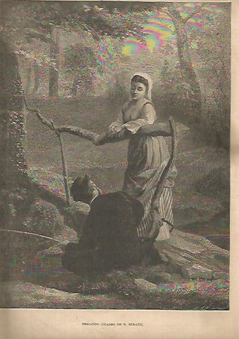 LAMINA 13243: Pescando, por E. Rudaux