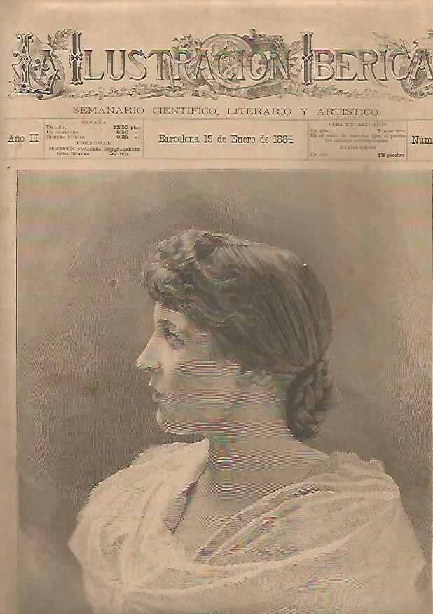 LAMINA 13220: Portada de La Ilustracion Iberica de 19 de enero de 1884