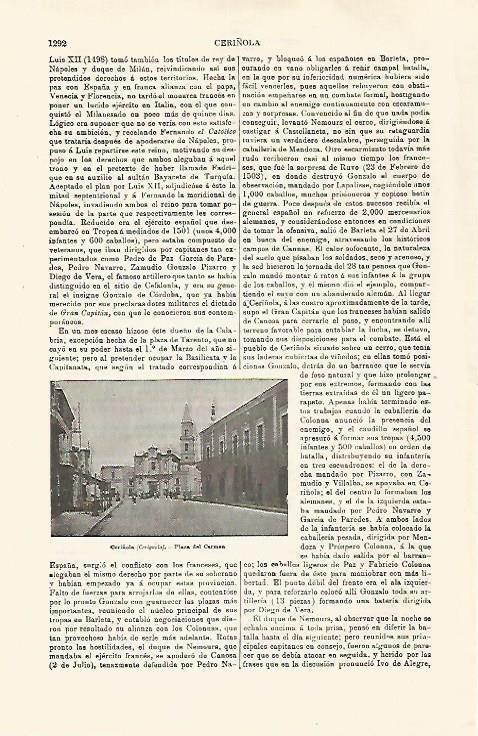 LAMINA ESPASA 32525: Plaza del Carmen en Cerignola, Italia