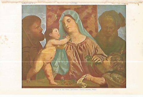 LAMINA ESPASA 32522: La Virgen de las Cerezas, por Tiziano