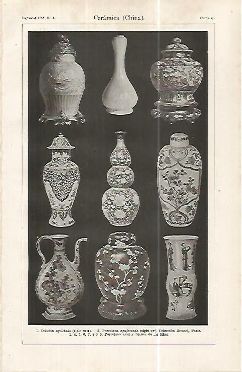 LAMINA ESPASA 32507: Ceramica de China