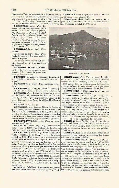 LAMINA ESPASA 32526: Vista de Cernobbio, Italia