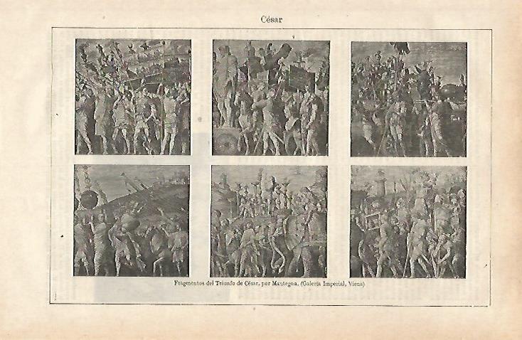 LAMINA ESPASA 32554: El Triunfo de Cesar, por Mantegna