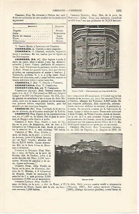 LAMINA ESPASA 32530: Cerreto Guidi, Italia