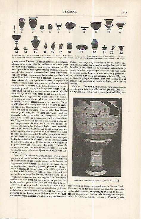 LAMINA ESPASA 32498: Tipos de ceramica de la antigua Grecia