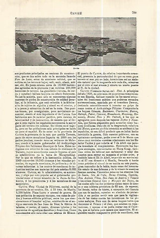 LAMINA ESPASA 32464: Vista de Cavite, Filipinas