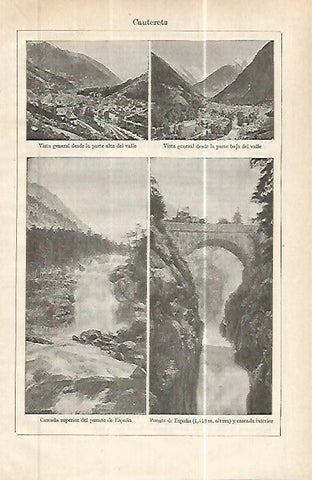 LAMINA ESPASA 32458: Vistas de Cauterets