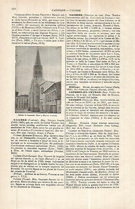 LAMINA ESPASA 32456: Iglesia de Caussade, Francia