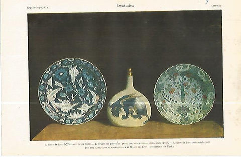 LAMINA ESPASA 32496: Ceramicas del Museo de Arte Decorativo de Berlin