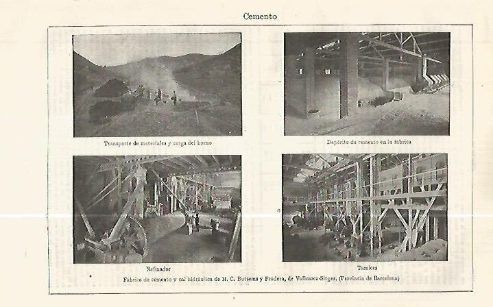 LAMINA ESPASA 32482: Fabrica de cemento Butsems en Sitges, Barcelona