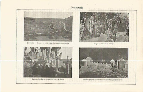 LAMINA ESPASA 32480: Cementerio de Jerusalen, Praga, Estambul y Blidah
