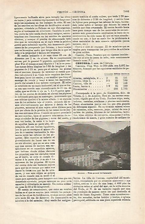LAMINA ESPASA 32557: Balneario de Cestona, Guipuzcoa