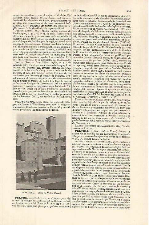 LAMINA ESPASA 32640: Plaza de Victor Manuel en Feltre, Italia