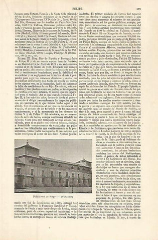 LAMINA ESPASA 32637: Palacio real de Felipe II en Valladolid