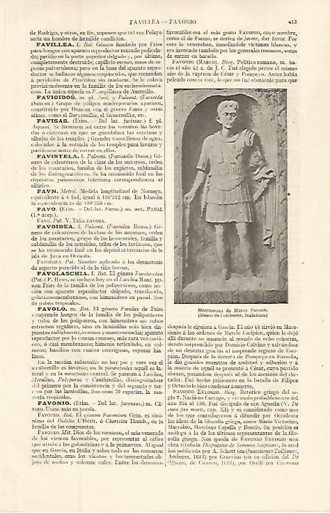 LAMINA ESPASA 32619: Monumento de Marco Favonio