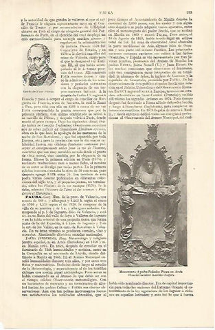 LAMINA ESPASA 32617: Monumento a Federico Faura en Artes
