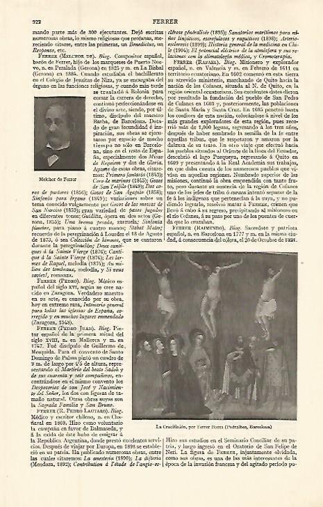 LAMINA ESPASA 32662: La Crucifixion, por Ferrer Bassa