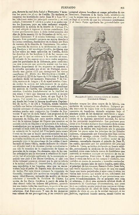LAMINA ESPASA 32653: Fernando el Catolico