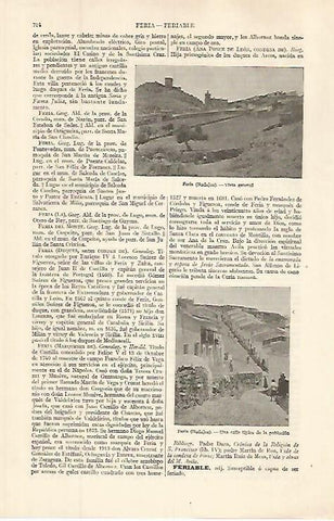 LAMINA ESPASA 32646: Vista de Feria, Badajoz