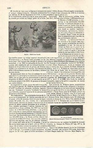 LAMINA ESPASA 32568: Bailarina Nautch de Sri Lanka