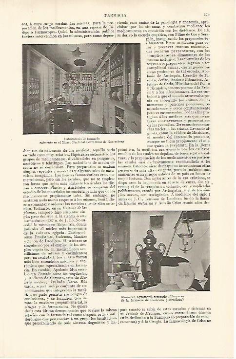 LAMINA ESPASA 32599: Laboratorio de farmacia en Nuremberg