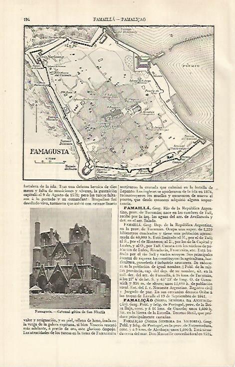 LAMINA ESPASA 32594: Plano de Famagusta