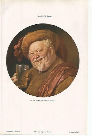 LAMINA ESPASA 32591: Sir John Falstaff, poor Grutzner