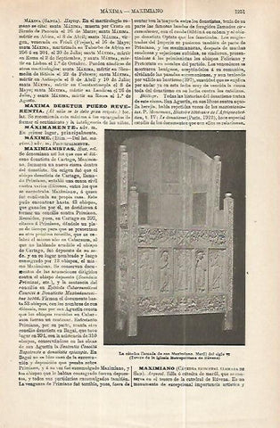 LAMINA ESPASA 32305: Catedra de San Maximiliano