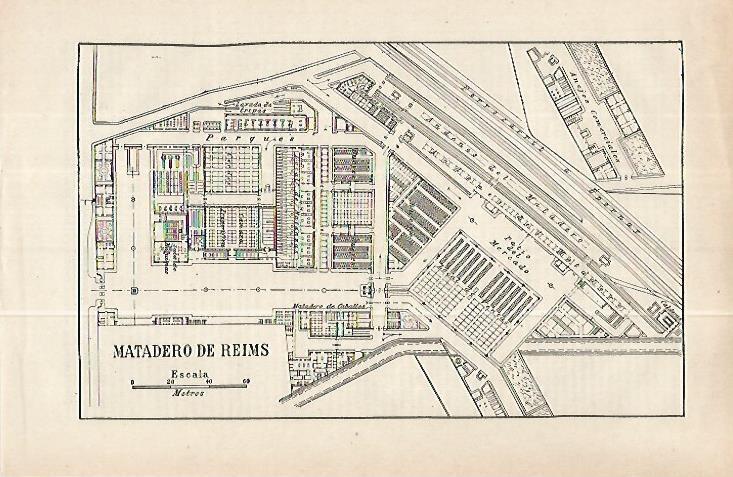 LAMINA ESPASA 32266: Plano del Matadero de Reims