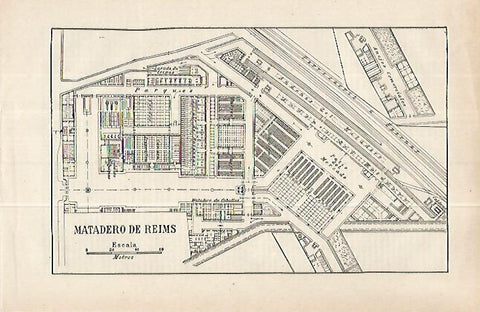 LAMINA ESPASA 32266: Plano del Matadero de Reims