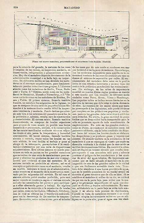 LAMINA ESPASA 32264: Plano del matadero de Madrid