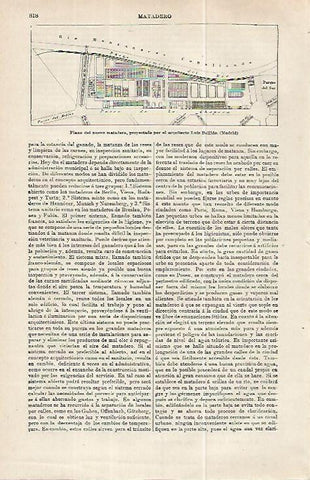 LAMINA ESPASA 32264: Plano del matadero de Madrid