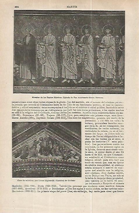 LAMINA ESPASA 32233: Mosaico de los Santos Martires en Ravena