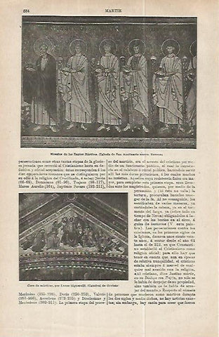 LAMINA ESPASA 32233: Mosaico de los Santos Martires en Ravena