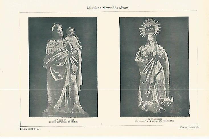 LAMINA ESPASA 32229: La Virgen y el Niño y La Concepcion, por Juan Martinez Montañes
