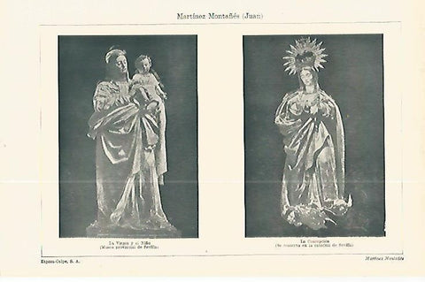 LAMINA ESPASA 32229: La Virgen y el Niño y La Concepcion, por Juan Martinez Montañes