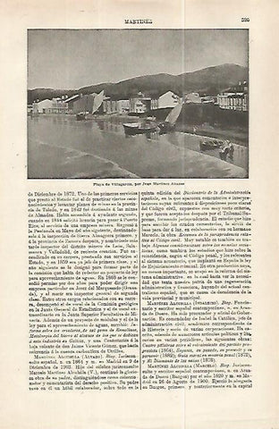 LAMINA ESPASA 32224: Playa de Villagarcia, por Juan Martinez 